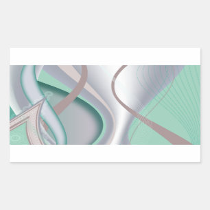 Abstrakte Schokolade Minze Tornado Rechteckiger Aufkleber