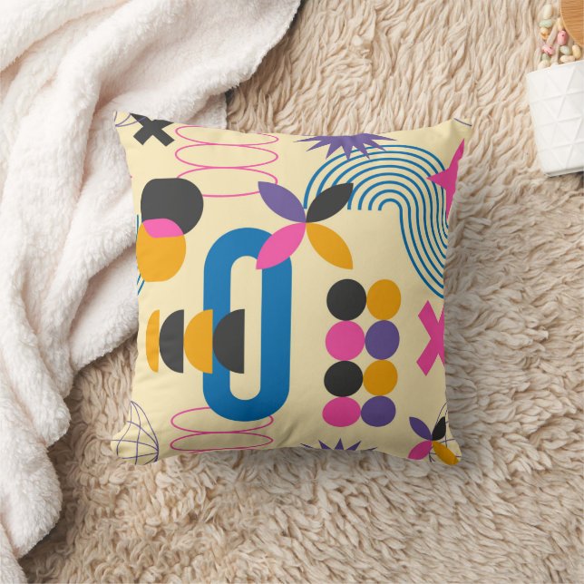 Abstrakte schöne geometrische Muster Kissen (Decke)