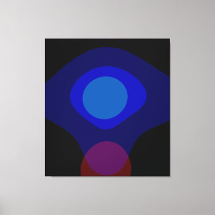 Abstrakte Schwarz-Blau-Art 523 Leinwanddruck
