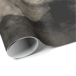 Abstrakte Schwarz-Elfenbein-Creamy-Tinte Malerei U Geschenkpapier