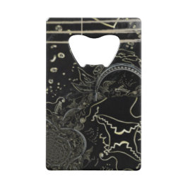 Abstrakte Schwarz Geldbeutel Flaschenöffner