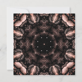 Abstrakte Schwarz/Rosa Designer-Quadrat-Note Feiertagskarte