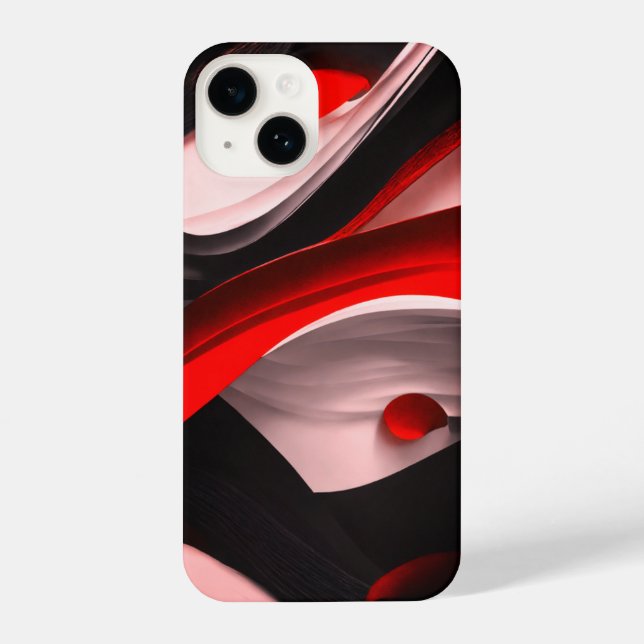 Abstrakte Schwarz & Rot Design Premium Collection  iPhone Hülle (Rückseite)