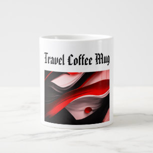 Abstrakte Schwarz-Rot-Kollektion - Modernes Design Jumbo-Tasse