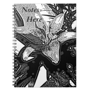 abstrakte Schwarz-Weiß-Formen Notizblock