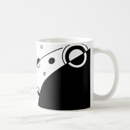 Abstrakte Schwarz-Weiß-Geometrie Kaffeetasse