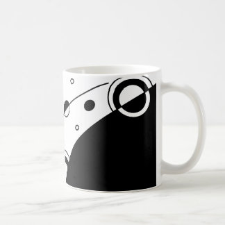 Abstrakte Schwarz-Weiß-Geometrie Kaffeetasse