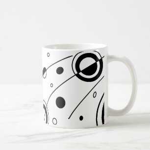 Abstrakte Schwarz-Weiß-Geometrie Kaffeetasse