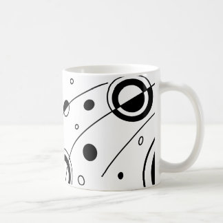 Abstrakte Schwarz-Weiß-Geometrie Kaffeetasse