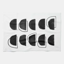 Abstrakte Schwarz-Weiß-Küchenhandtücher Geschirrtuch