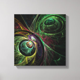 Abstrakte Schwarz-Weiß-Kunst im Auge Leinwanddruck