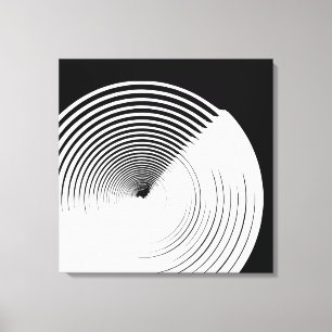 Abstrakte Schwarz-Weiß-Leinwand Wand an Wand Leinwanddruck