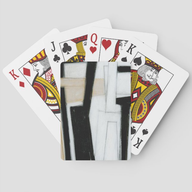 Abstrakte Schwarz-Weiß-Malerei Spielkarten (Rückseite)