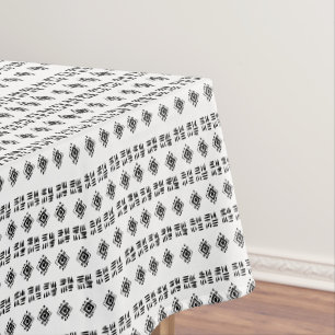 Abstrakte Schwarz-Weiß-Marken Tischdecke