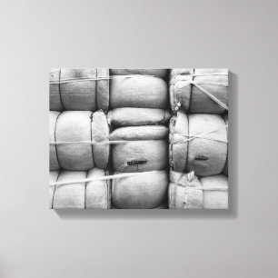 Abstrakte Schwarz-Weiß-Säcke Leinwanddruck