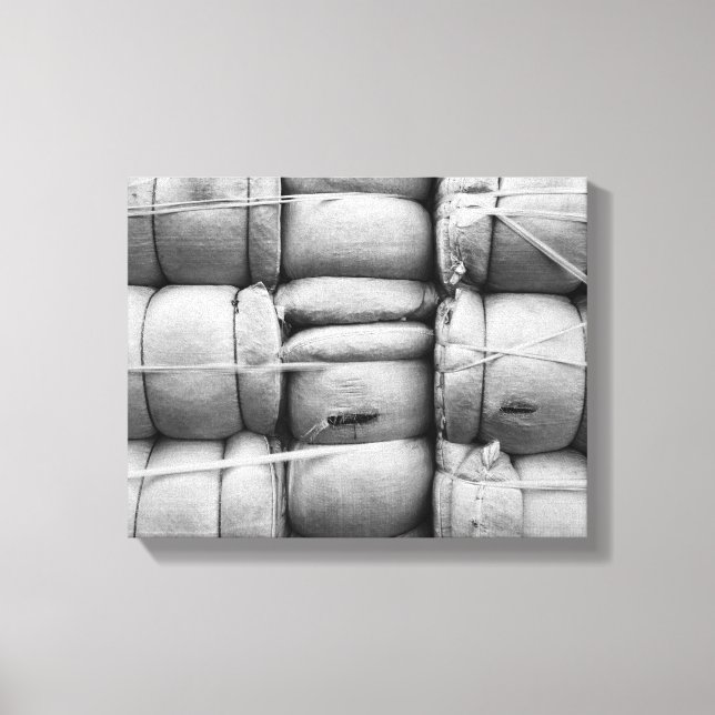 Abstrakte Schwarz-Weiß-Säcke Leinwanddruck (Vorderseite)