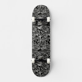 Abstrakte Schwarz-Weiß-Skateboard Skateboard