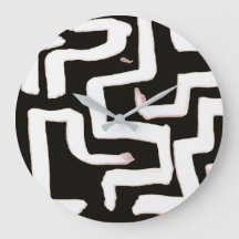 Abstrakte Schwarz-Weiß-Uhr