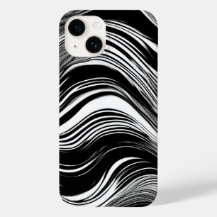 Abstrakte Schwarz-Weiß-Welle Case-Mate iPhone 14 Hülle