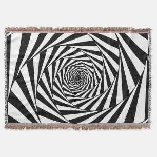 Abstrakte Schwarz-Weiß-Wirbel-Spiral-Treppen-Kunst Decke