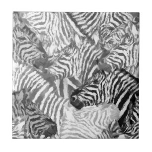 Abstrakte Schwarz-Weiß-Zebra Fliese
