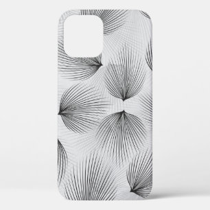 Abstrakte Schwarze Blume auf grauem Hintergrund Case-Mate iPhone Hülle
