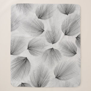 Abstrakte Schwarze Blume auf grauem Hintergrund Sherpadecke