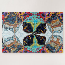 Abstrakte Schwarze Blume Jigsaw Puzzle