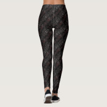 Abstrakte schwarze Leggings