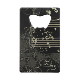 Abstrakte schwarze Musik Geldbeutel Flaschenöffner