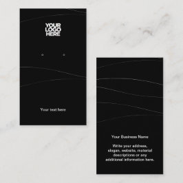 Abstrakte schwarze Ohranzeigekarte für das Firmenl Visitenkarte