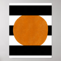 Abstrakte, schwarze und gelbe Elemente - Orange Fo