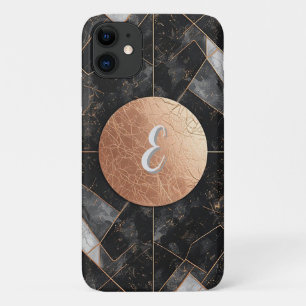 Abstrakte schwarze und goldene dekorative Geometri Case-Mate iPhone Hülle