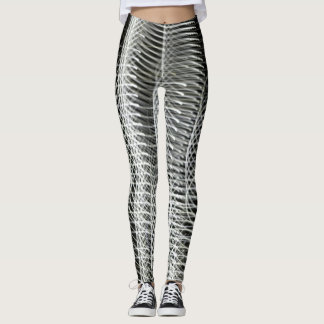 Abstrakte Schwarzweiss-Leggings Leggings