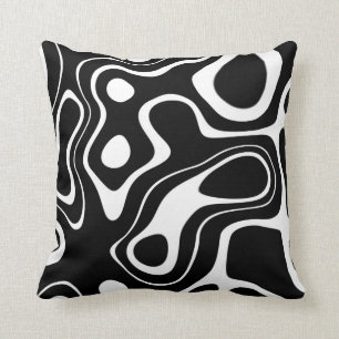 Abstrakte Schwarzweiss-Masken Kissen