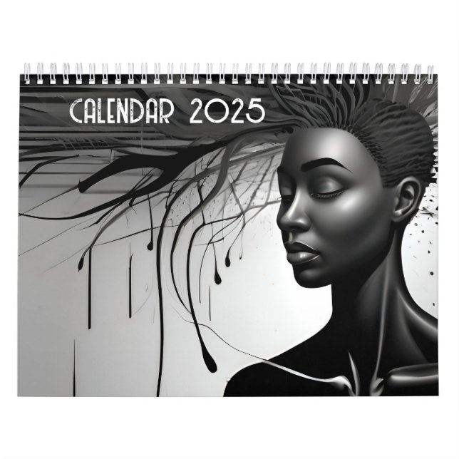Abstrakte Schwarzweißkunst Kalender (Titelbild)