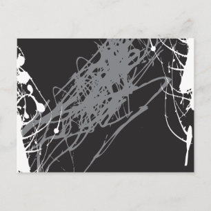 abstrakte Schwarzweißkunst Postkarte