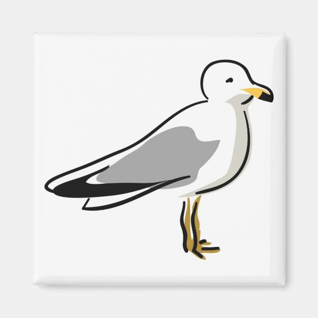 Abstrakte Seagull Magnet (Vorne)