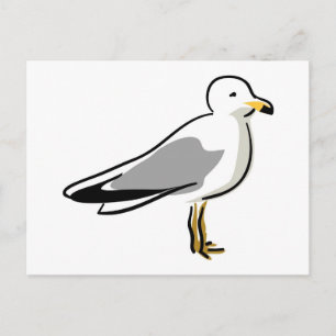 Abstrakte Seagull Postkarte