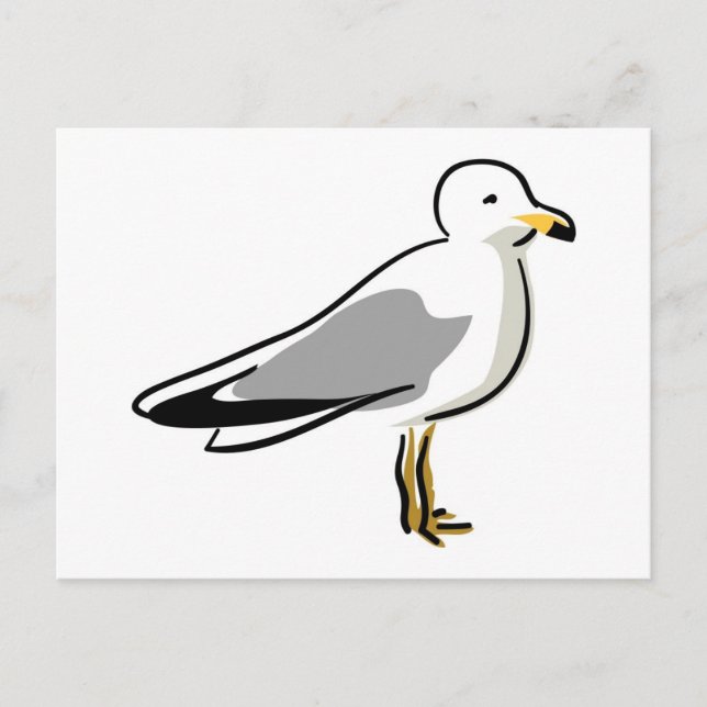 Abstrakte Seagull Postkarte (Vorderseite)