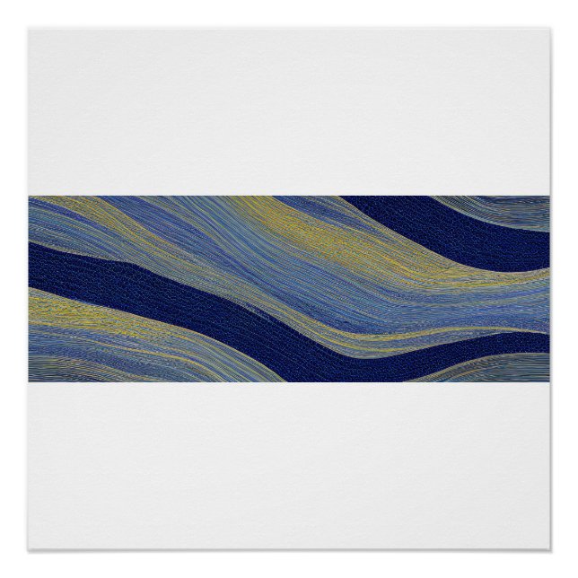 Abstrakte Seascape Fractured Waves 02 Poster (Vorderseite)