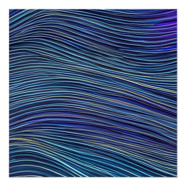 Abstrakte Seascape Fractured Waves 05 Poster (Vorderseite)