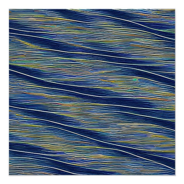 Abstrakte Seascape Fractured Waves 08 Poster (Vorderseite)