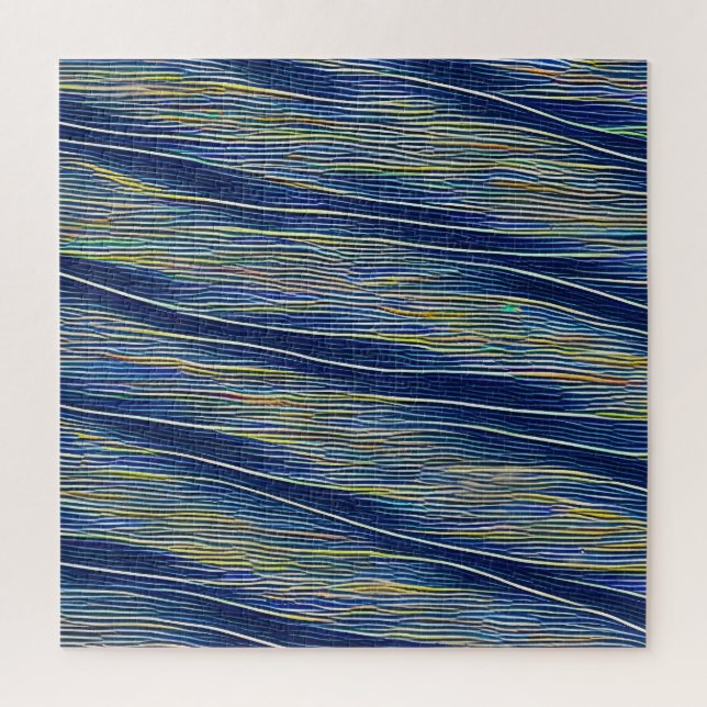 Abstrakte Seascape Fractured Waves 08 Puzzle (Vertikal)