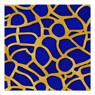 Abstrakte Seascape Fractured Waves 11 Poster