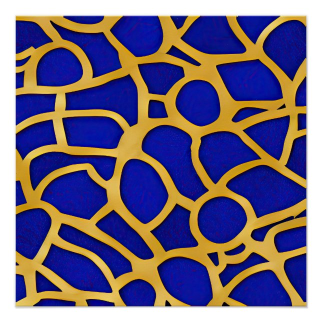 Abstrakte Seascape Fractured Waves 11 Poster (Vorderseite)