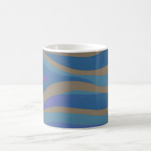 Abstrakte Seascape Fractured Waves 12 Kaffeetasse