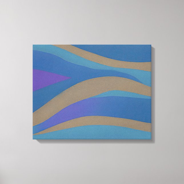 Abstrakte Seascape Fractured Waves 12 Leinwanddruck (Vorderseite)