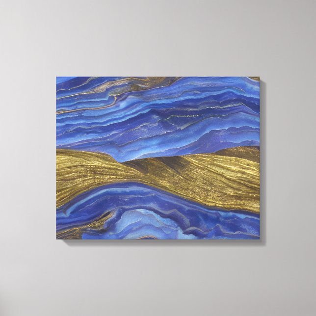 Abstrakte Seascape Fractured Waves 14 Leinwanddruck (Vorderseite)