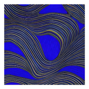 Abstrakte Seascape Fractured Waves 18 Poster